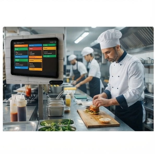 Cozinha recebendo o pedido no KDS AZMenu